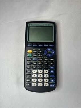 Texas Instruments TI-83 Plus Graphing Calculator, Programmable LCD, Battery